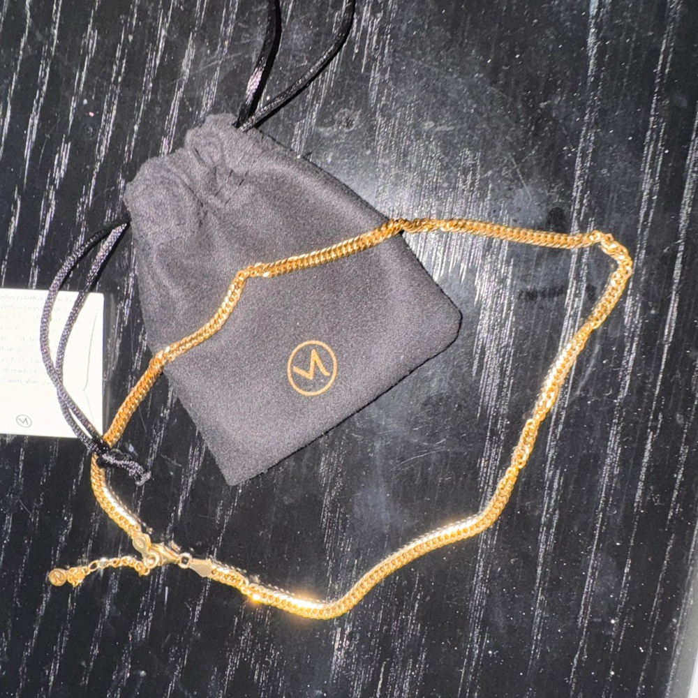 Mejuri Gold Chain Necklace with Drawstring Pouch